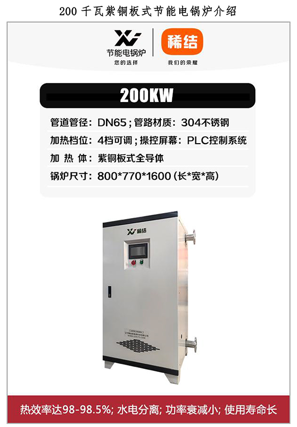 200kw紫铜板式电锅炉