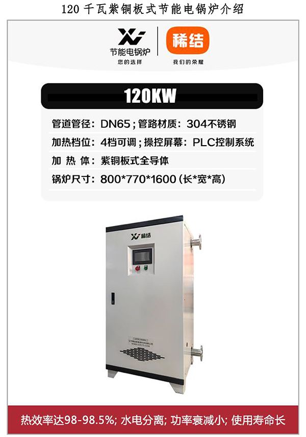 120kw紫铜板式电锅炉