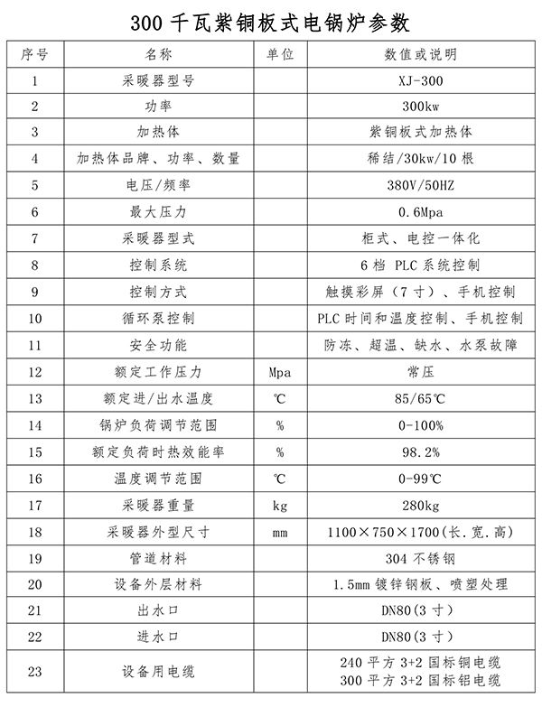 300kw紫铜板式电锅炉